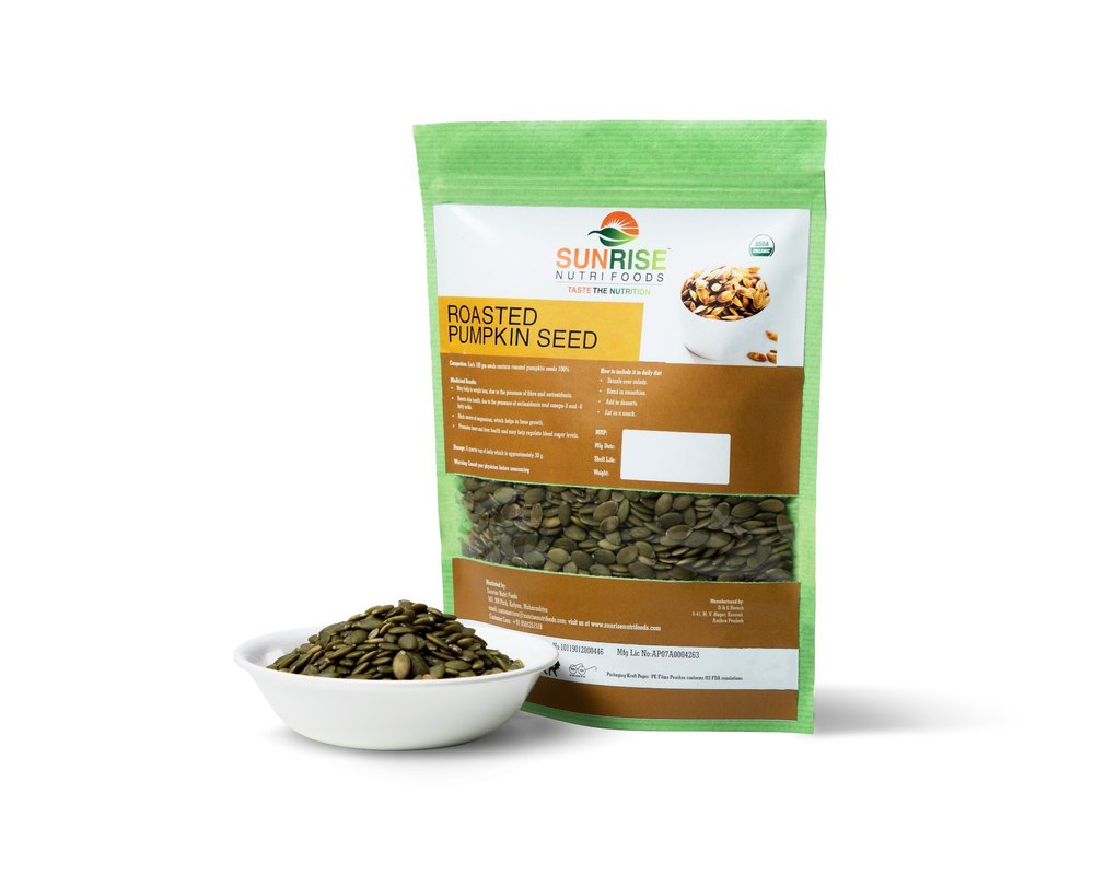 Organic Roasted Pumpkin Seeds, Packet, Packaging Size: 1kg