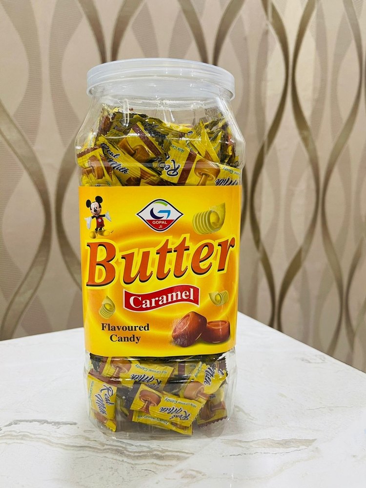 Brown Round Gopal Ji Butter Caramel Flavoured Candy, Packaging Type: Jar, Packaging Size: 280 Piece
