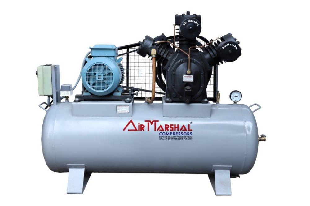 AC Three Phase 20 HP Reciprocating Air Compressor, Maximum Flow Rate (CFM): 2 To 1000