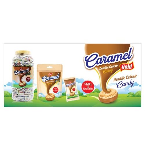 Juju Caramel Double Color Candy, Packaging Type: Plastic Jar and Packet, Packaging Size: 200 Gram