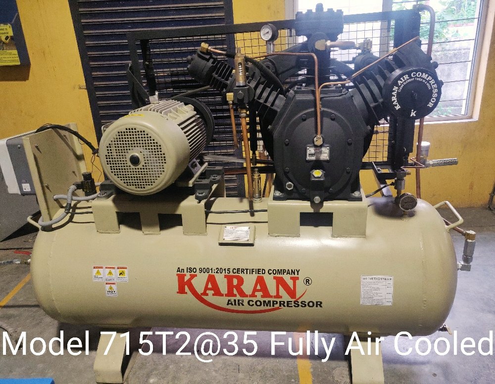KARAN Reciprocating 20 HP High Pressure Air Compressor, Model Name/Number: 715T2, Capacity: 35 Bar 37 Cfm