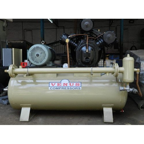 Double Stage Oil Lubricant Vacuum Pumps High Pressure Reciprocating Type Pet Compressor, For Industrial, Capacity: 35 Bar