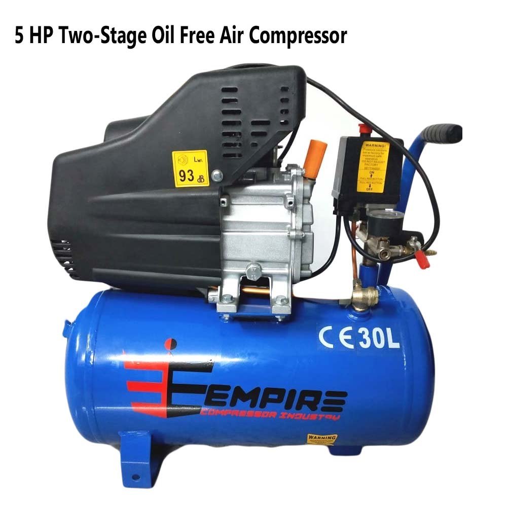 Empire 5 HP Two-Stage Oil Free Air Compressor, Maximum Flow Rate (CFM): 15.50 Cfm, Model Name/Number: EOF-32-5