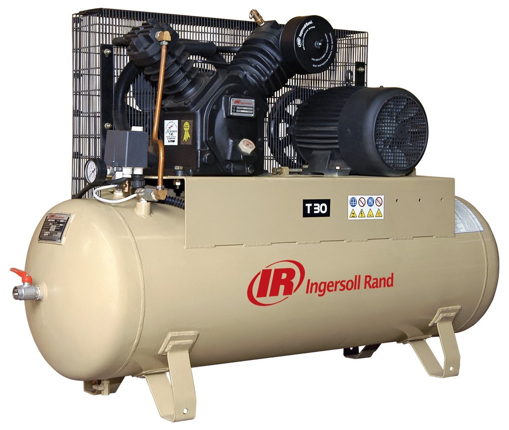 Ac Three Phase Ingersoll Rand Air Compressor Model 2475 C/d 5 /7.5, Maximum Flow Rate (cfm): 15-19 Cfm