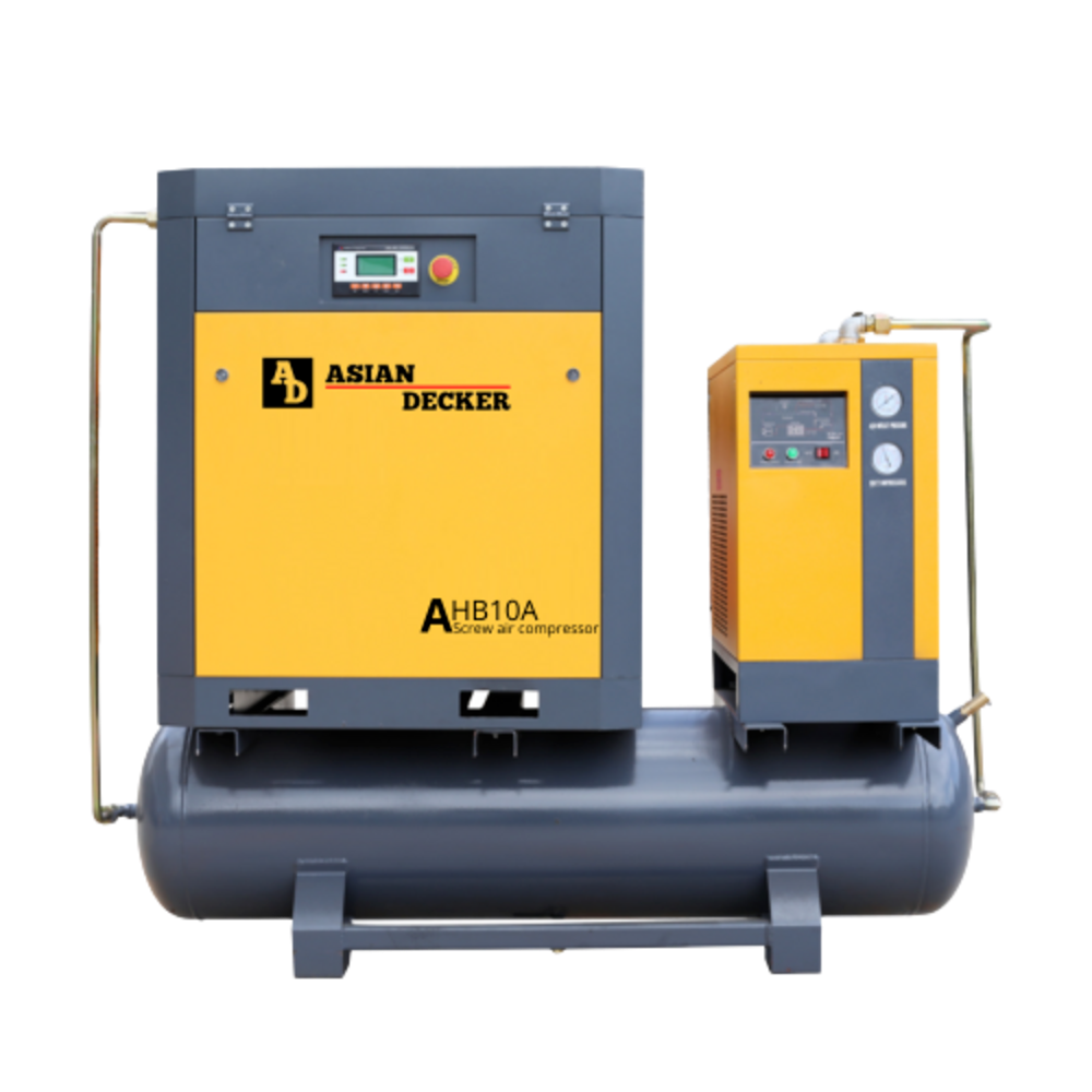 10 HP Tank Mounted Screw Air Compressor, Discharge Pressure: 10 kg, Model Name/Number: Ns - 10HP Tm
