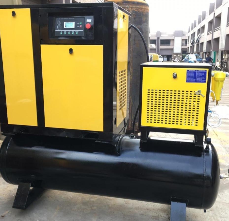 5 HP Rotary Screw Compressor, Maximum Flow Rate: 50 Cfm, Discharge Pressure: 8 Bar