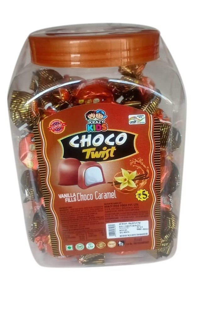Krazy Kids Choco Twist Vanilla Fills Choco Caramel Candy