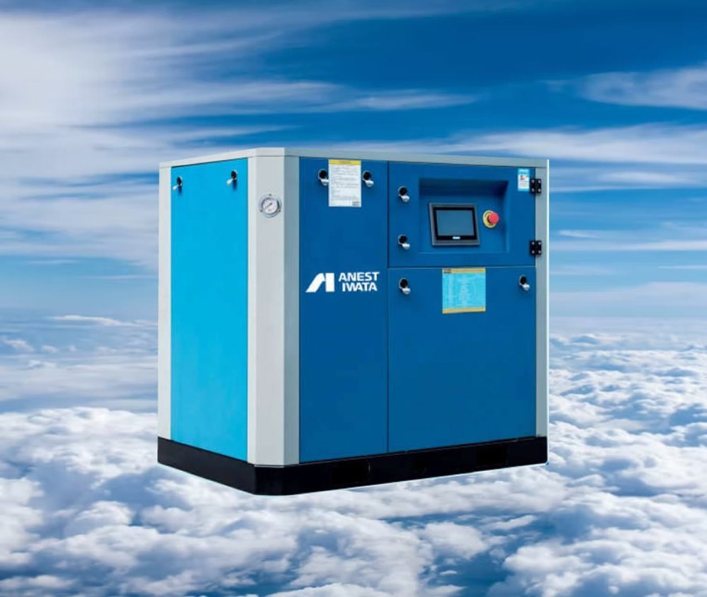 Anest Iwata 121 - 500 cfm 50kw/75hp Permanent Magnet Screw Compressor, Discharge Pressure: 10bar, Model Name/Number: APM75