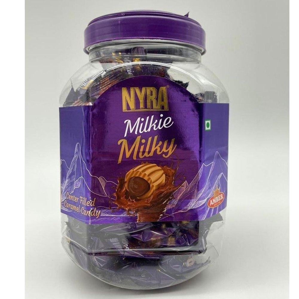 Soft Candy Brown Amber Nyra Caramel Candies, Packaging Type: Plastic Jar, Packaging Size: 160 Pieces
