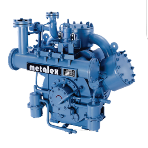 METALEX 75 HP Air Cooled Ammonia Refrigeration Compressor, Open Type