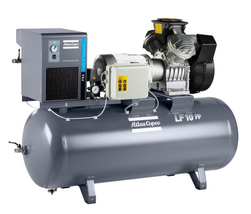 Atlas Copco Oil Free Piston Compressor, Model Name/Number: Lf 10 Ff