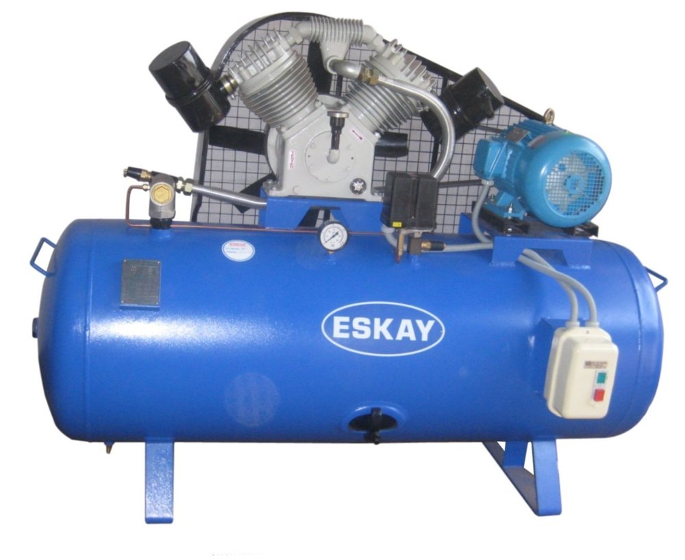AC Three Phase Eskay 7.5 HP Single Stage Compressor, For Industrial, Discharge Pressure: 7 Bar