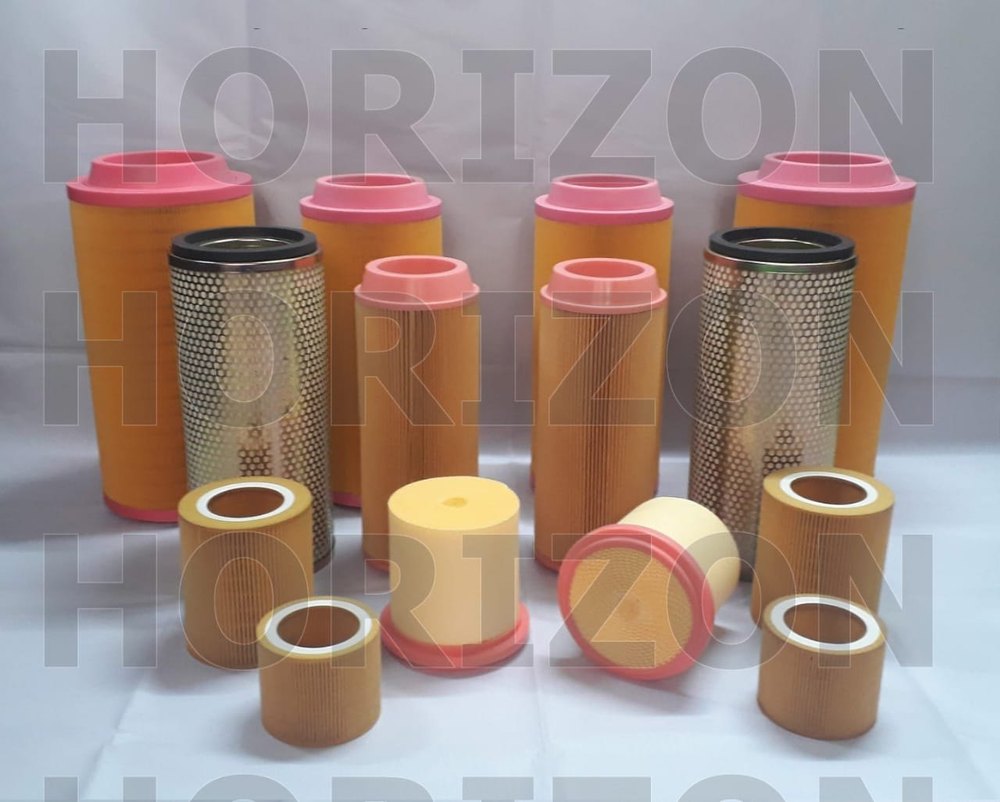 PU Paper Borewell Compressor Air Filter