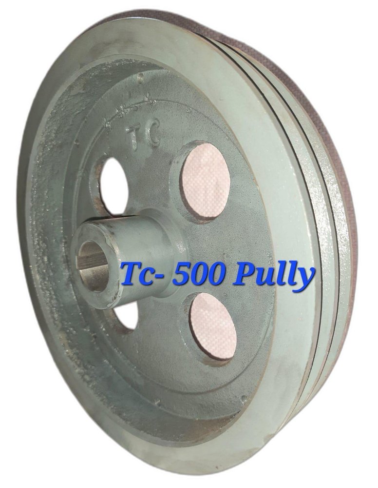 12 Inch Cast Iron Tc-500 Compressor Pulley, For Double Beam Crane, Multi-Groove