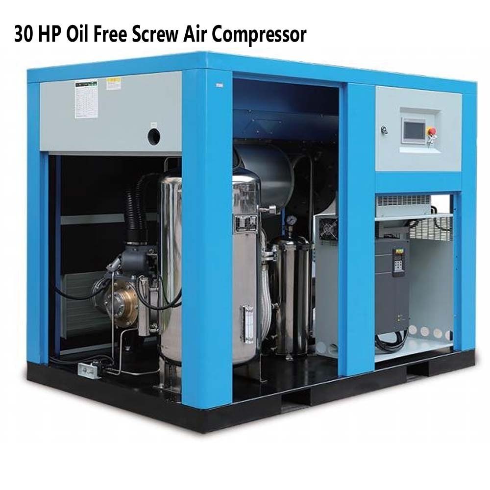 Empire AC Three Phase 30 HP Oil Free Screw Air Compressor, Discharge Pressure: 7 Bar, Maximum Flow Rate (CFM): 134.21