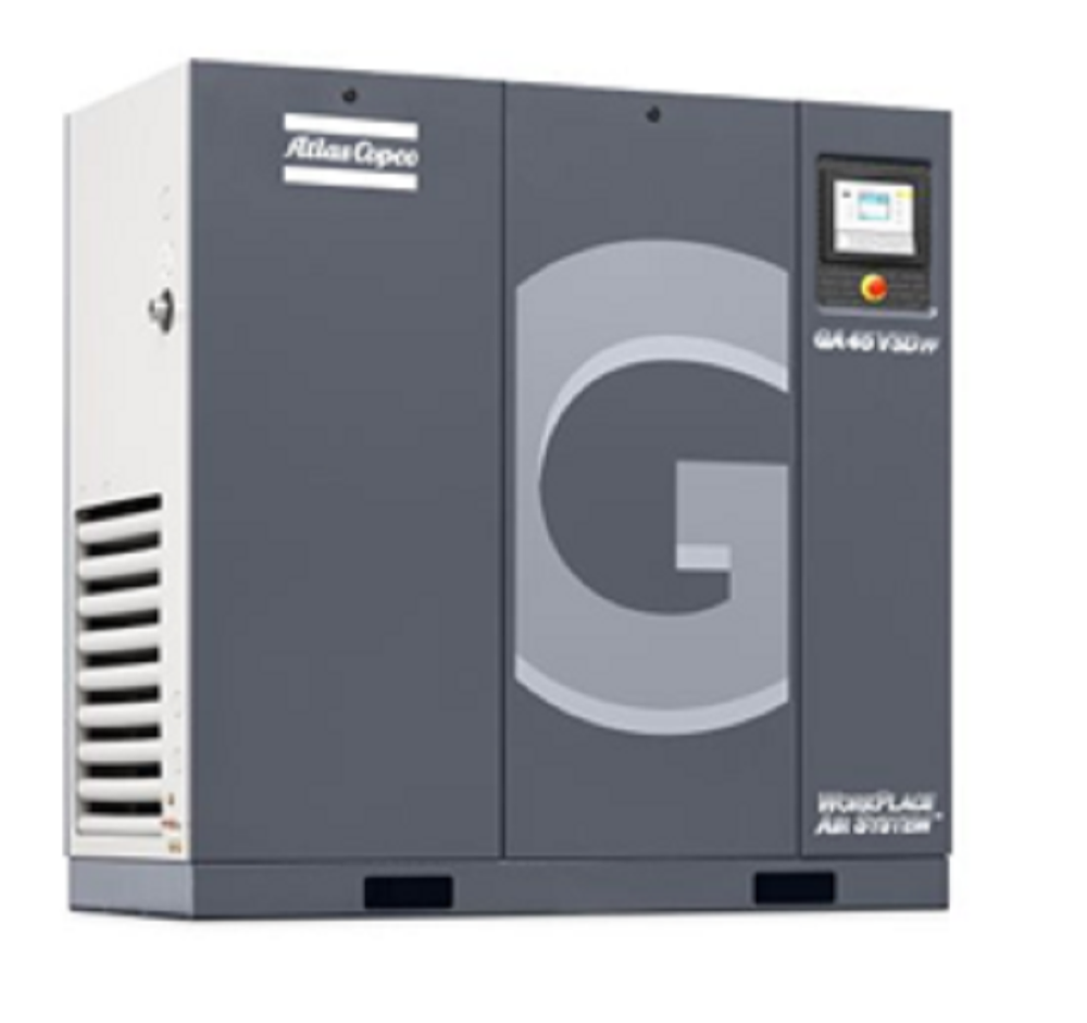 Atlas Copco 20 HP oil injection screw compressor, Maximum Flow Rate (CFM): 250, Model Name/Number: Ga37 Ff A 7.5
