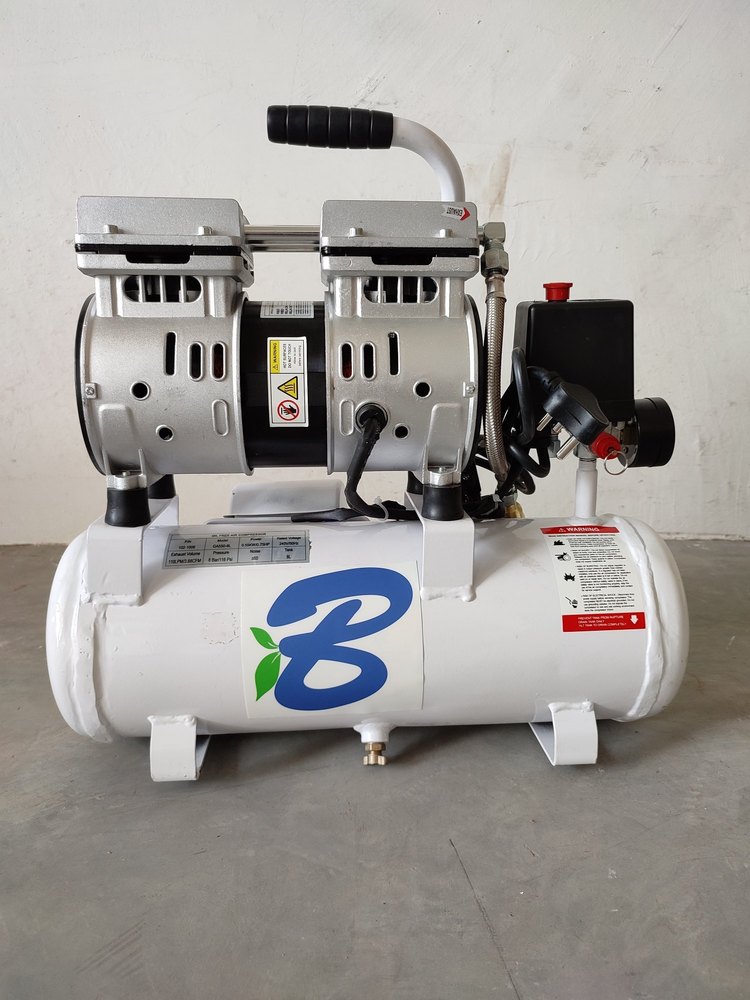 0.75 Oil Free Portable Compressor, Maximum Flow Rate (CFM): 3.89, Model Name/Number: Bei - 1006