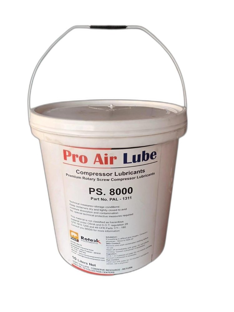 Roteck Pro Air PS 8000 Compressor Lubricants, For Lubricating, Packaging Type: Bucket