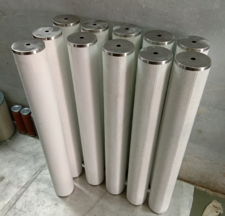 Cylindrical Non Woven + Glass Wool Compressor Oil Filter, For Gas Filtration