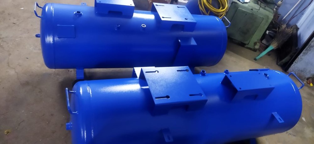 Horizontal MS Air Pressure Tank, 100-150 psi, Storage Capacity: 0-250 L
