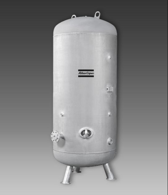 Vertical MS High Pressure Air Tank, Storage Capacity: 1000-5000 L
