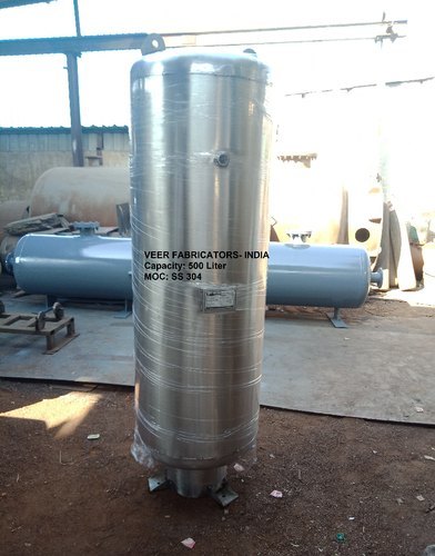 SS Air Receiver Tank, Volume/Capacity: 500 Litre