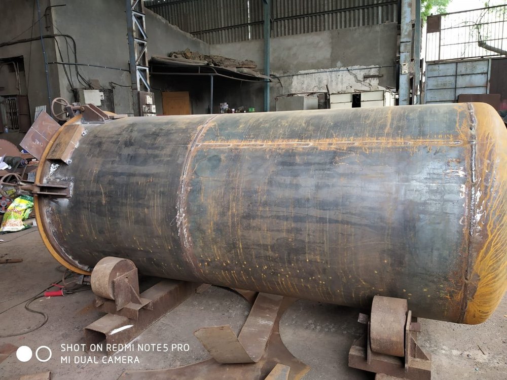 Horizontal MS Compressed Air Reservoir, 1bar to 20bar, Storage Capacity: 1kl to 25kl