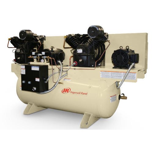 IR Duplex Reciprocating Compressor, Air Tank Capacity: 120 Horizontal