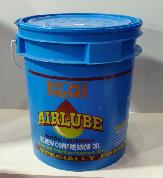 10 HP to 200 HP ELGI Air Lube, Pack Sizes LT/KG: 20 Liters, Maximum Flow Rate: 0 - 1500 CFM
