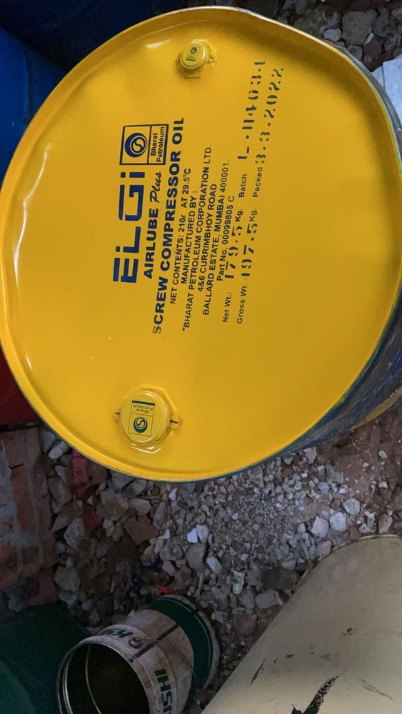 Elgi Screw Compressor Oil, Packaging Type: Drum