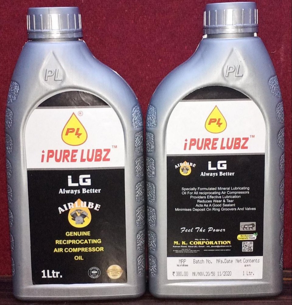 Pure Lubes Reciprocating Airlube Compressor Oil, Grade: Lg, Packaging Type: Bottle