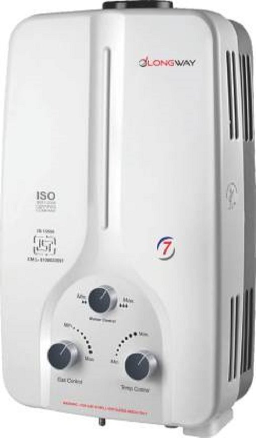 Instant Capacity 7 L Gas Water Geyser, White, 8