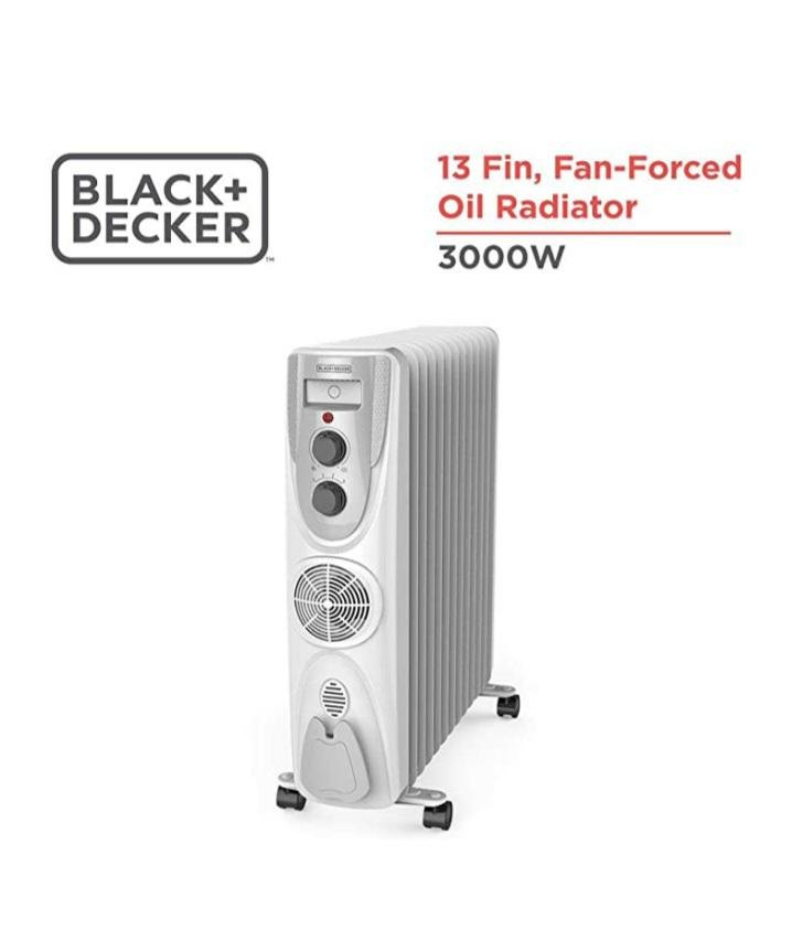 3000W Copper BLACK + DECKER 13 FINS OIL RADIATOR, 220V