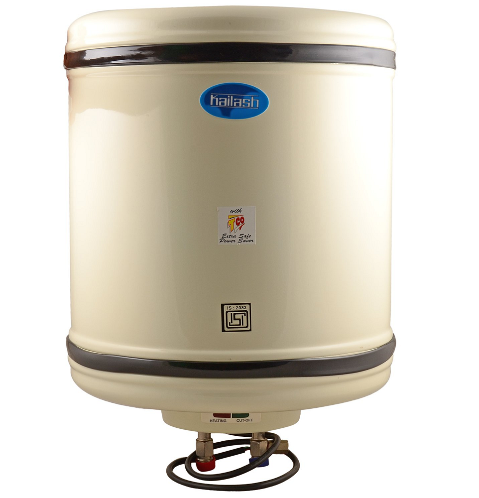 Storage Capacity(Litre): 25 Lt Kailash Wall Mounting Water Heater, 4 Star, White