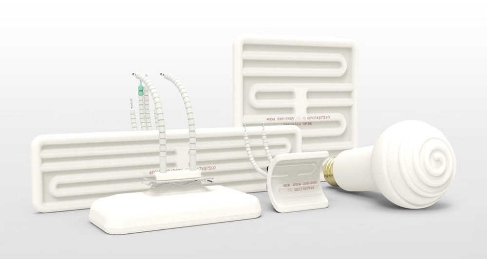 1 Phase White Ceramic Infrared Heater, 230 V, 250w To 1000w