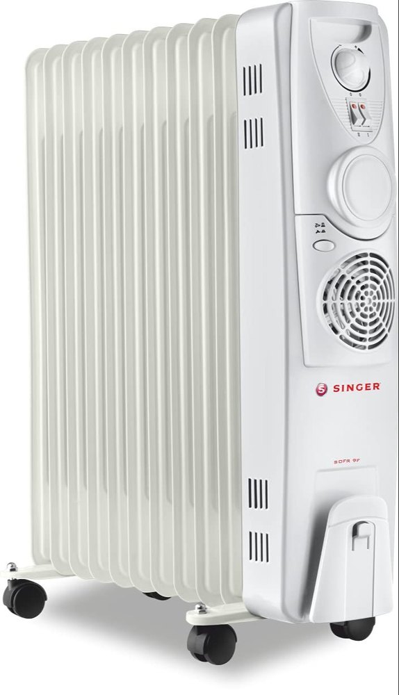 Singer OFR 9-Fin 2400 Watts Oil Filled PTC Fan Room Heater (White)