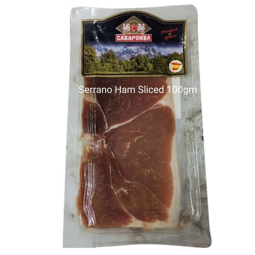 Serrano Ham Sliced, Packaging Size: 100 Gm, Packaging Type: Packet