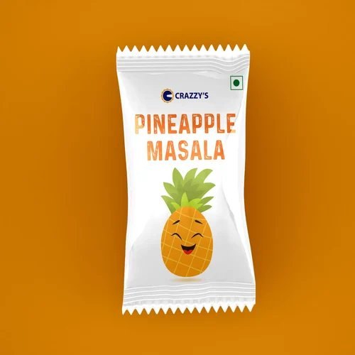 Crazzy\'s Oval Pineapple Candy, Packaging Type: Packet