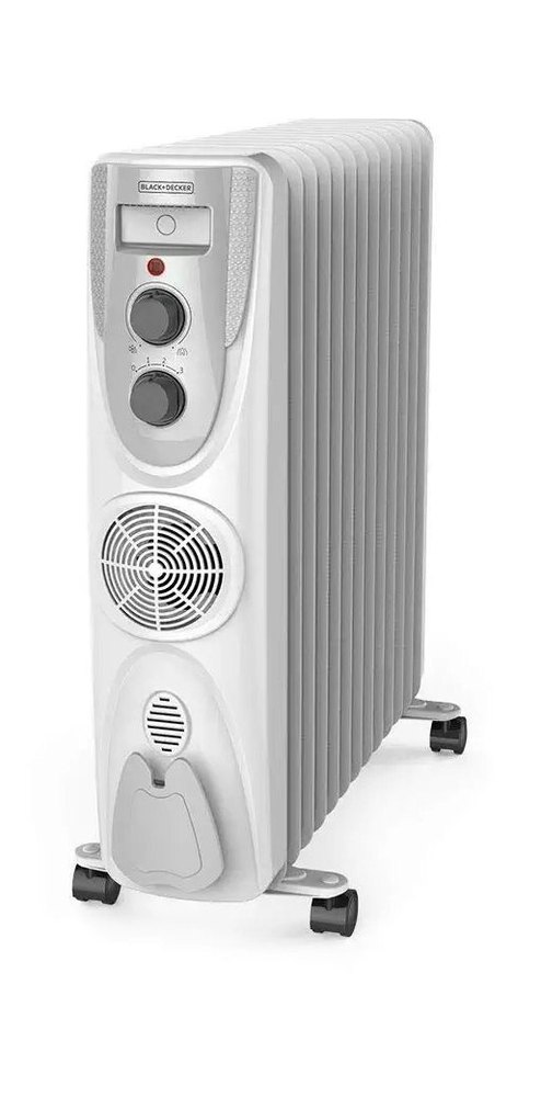2500 Watts Stainless Steel Black&Decker Oil Filled Radiator Room Heater, Model Name/Number: BXRA1102IN, 240 Volts