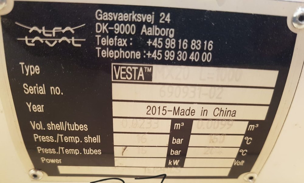 ALFA LAVAL AALBORG STEAM HEATERS