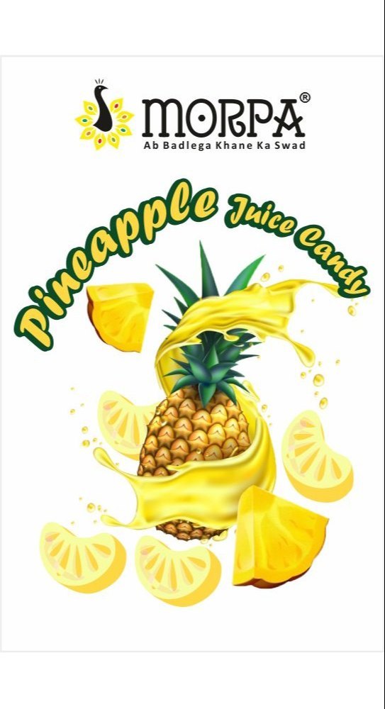 Morpa Half Moon Pineapple Juice Candy, Packaging Type: Plastic Pouch, Packaging Size: 500 Gram
