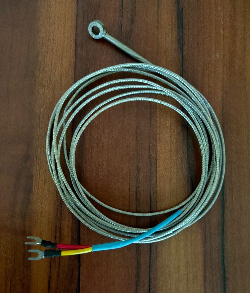 Fiber, SS and Teflon 1200 Degree C Ring-Button Type Thermocouple, For Industrial