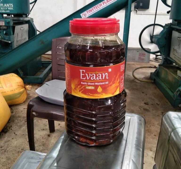 Evaan Vergine Mustard Oil 5 Litre, Packaging Type: Plastic Container