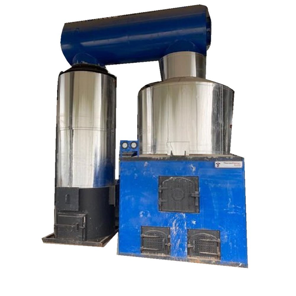 Mild Steel Round Multi Fuel Wood Thermic Fluid Heater, For Industrial