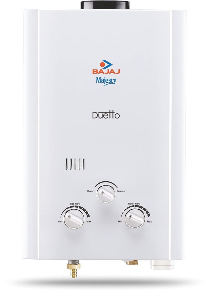 Capacity(litre): 6 L Bajaj Majesty Duetto Gas Water Heater, 4 Star, White
