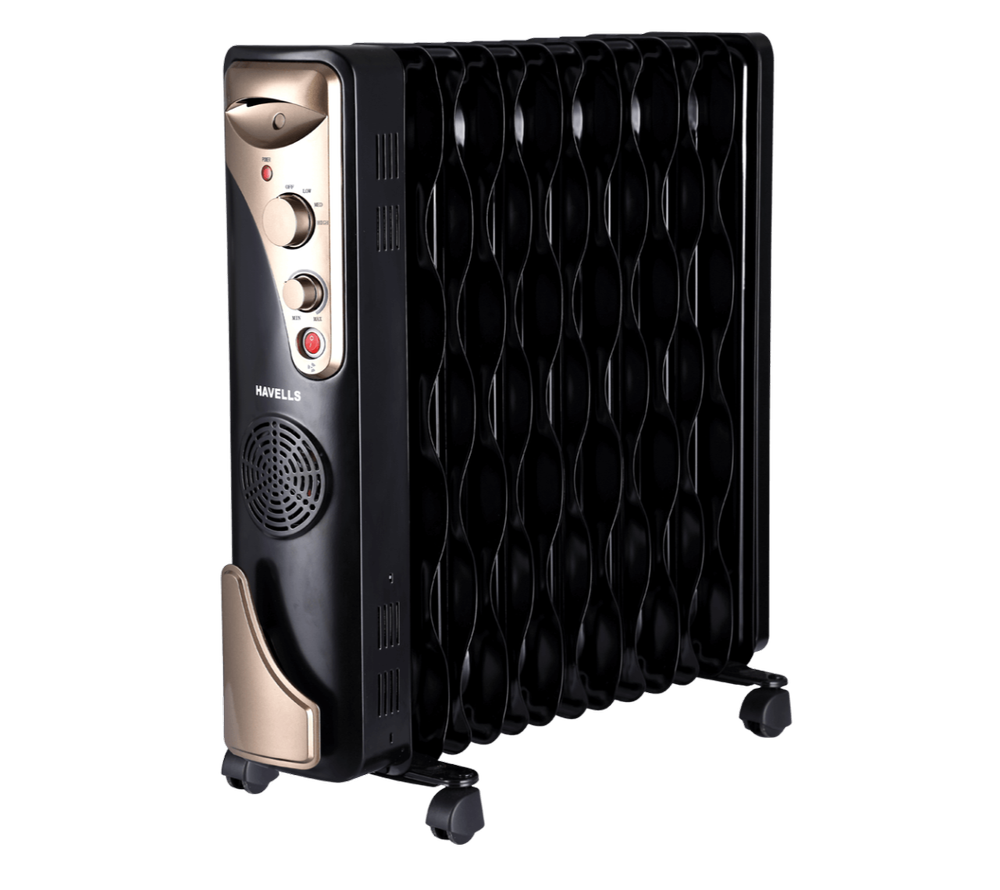 2900WATT Stainless Steel HAVELLS OFR 13 WAVE FIN BLK/BEIGE, For Can Be Used In Minus Temp Also, 220VOLT
