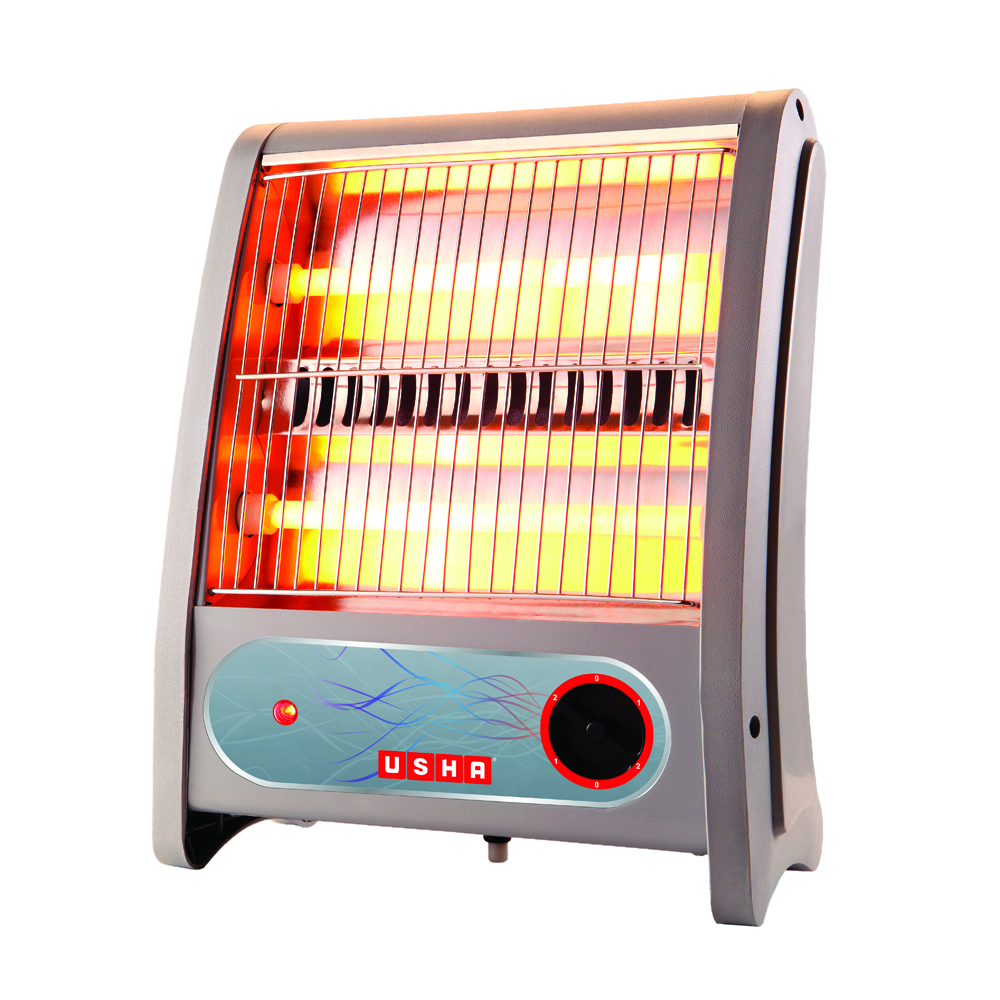 1500 W Stainless Steel Usha Quartz QH 3002 Room Heater, 220 V