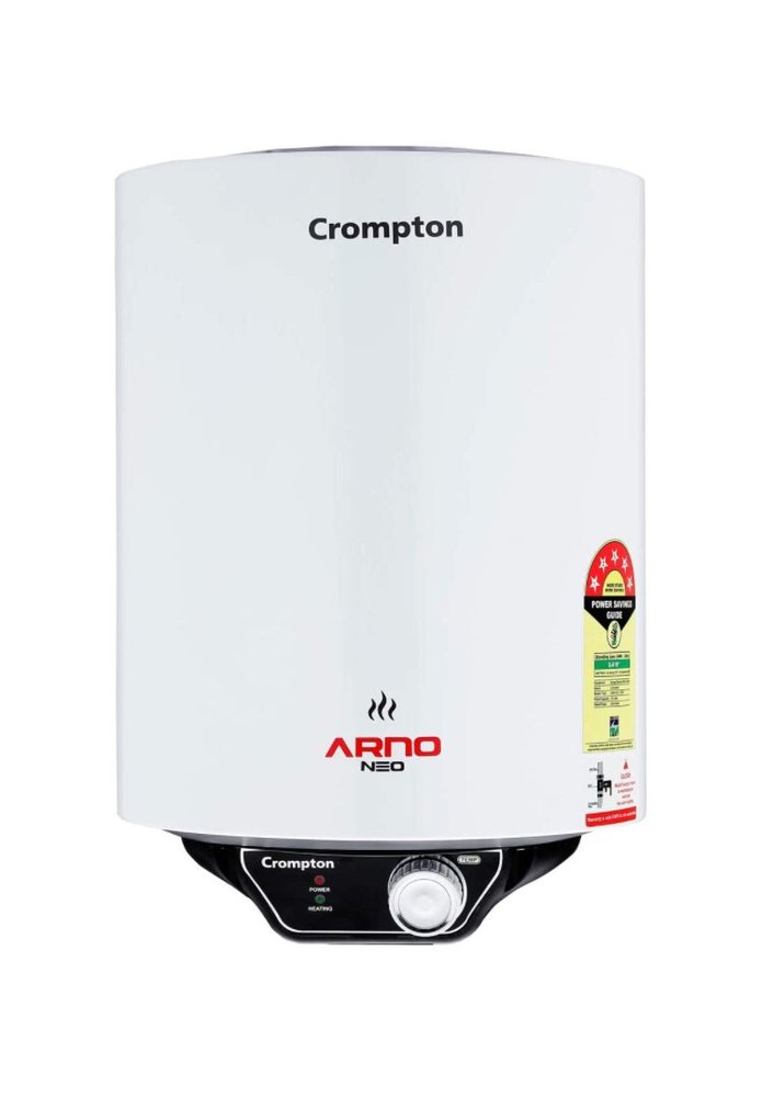 Storage Capacity(Litre): 10l Crompton Geyser, 4 Star, White