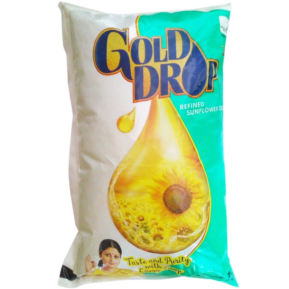 Liquid Mono Saturated Gold Drop Sunflower Oil, Packaging Type: Plastic Bottle