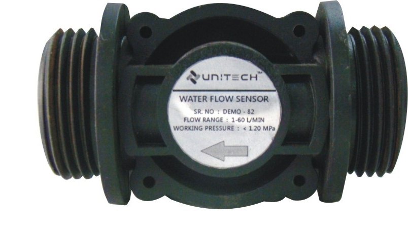UNITECH Plastic Body Water Flow Meter (Turbine), for Industrial, Warranty: 1 Year